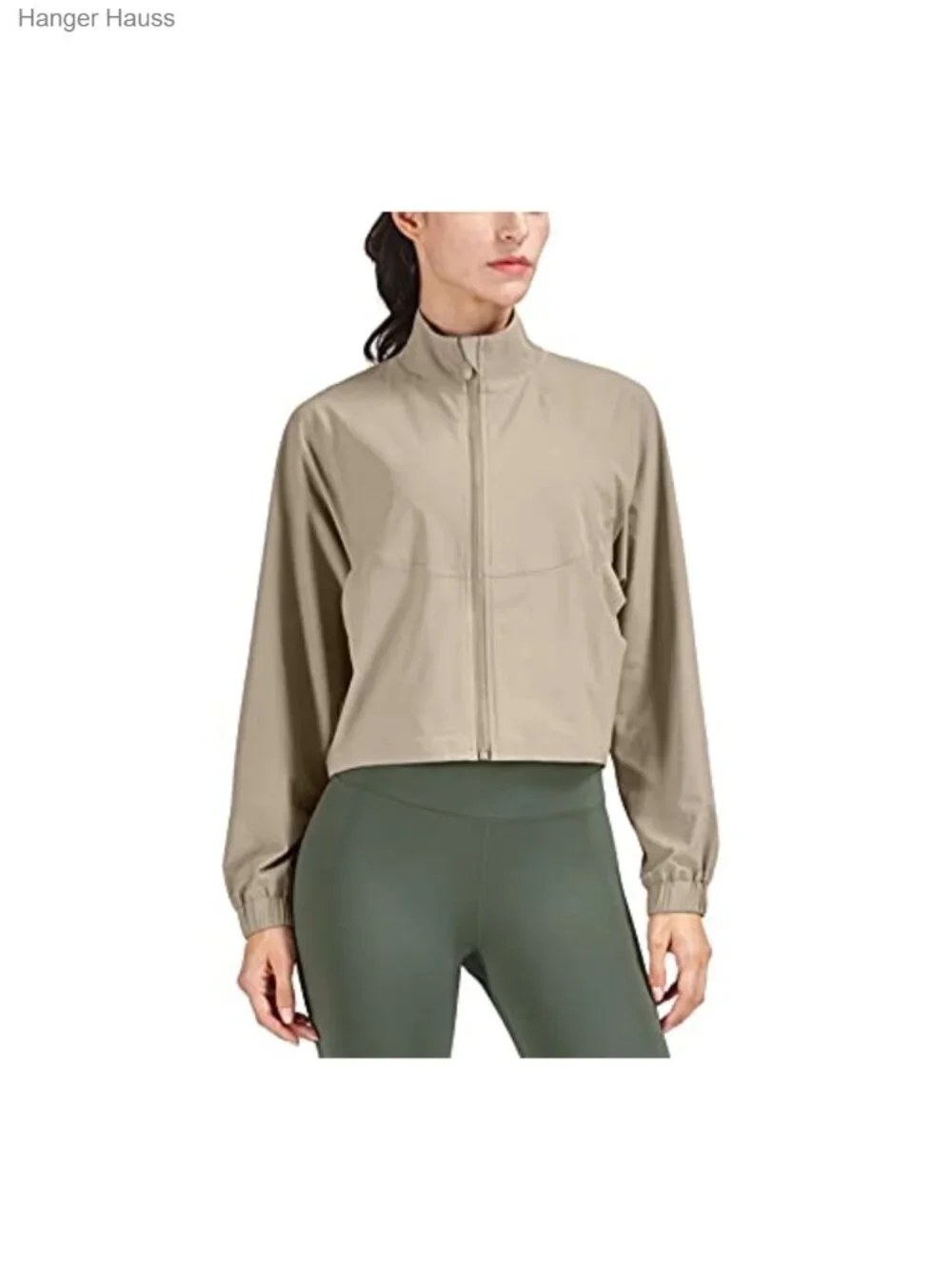 Women's Athletic Cropped Track Jacket UPF 50+